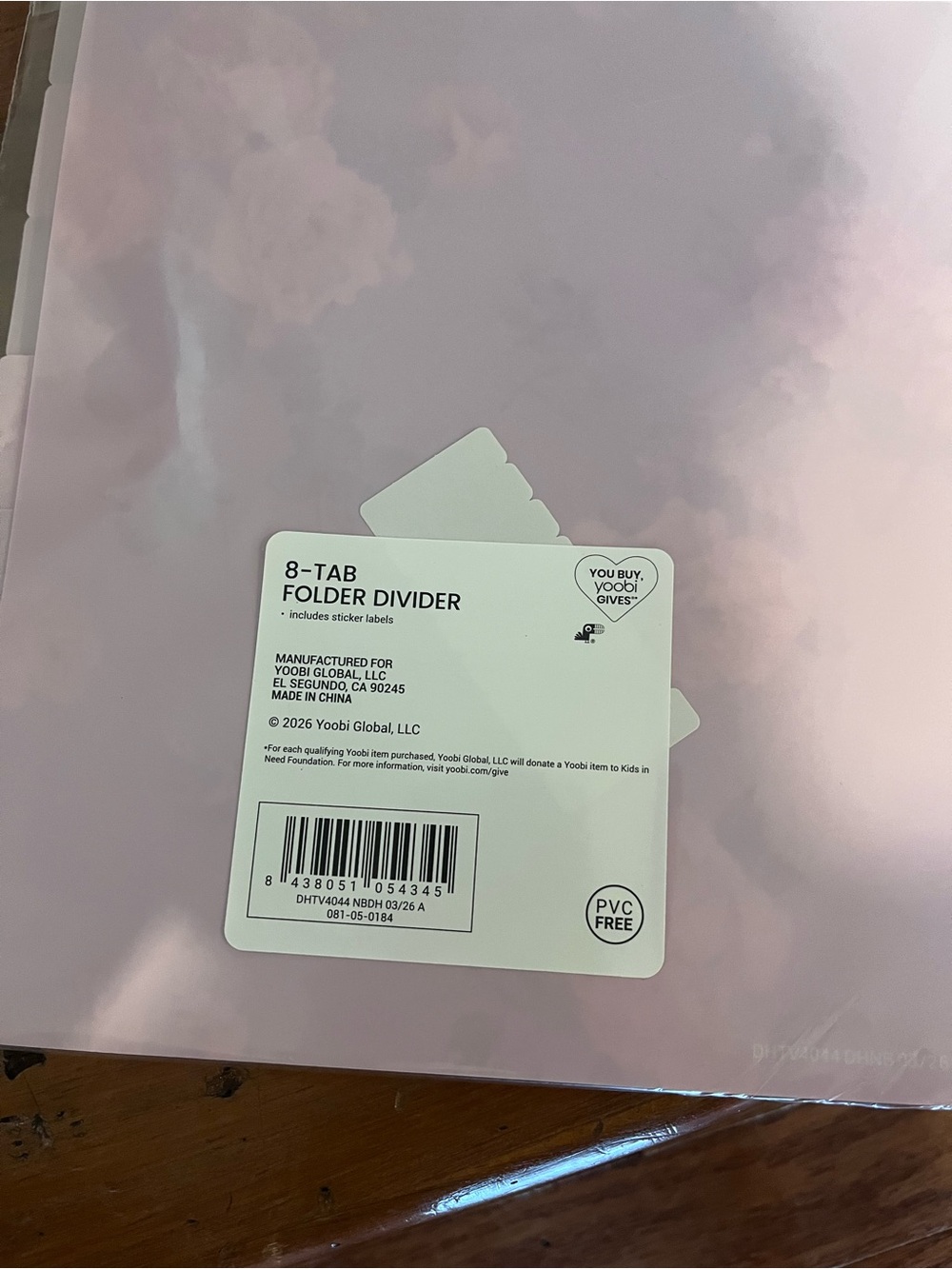 LoveShackFancy x Target - Yoobi Blooming Heirloom Tab Dividers, 8 Tabs - Picture 7 of 7